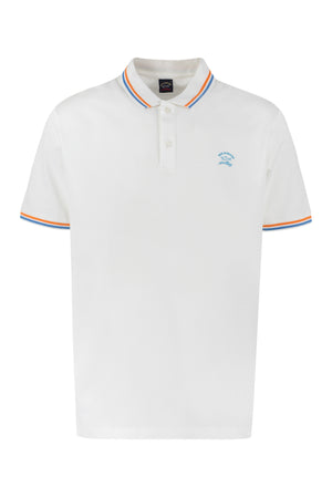 Cotton-piqué polo shirt-0